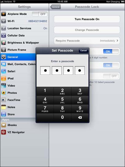 If prompted enter passcode