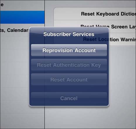 Reprovision Account