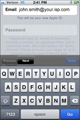 Enter email address