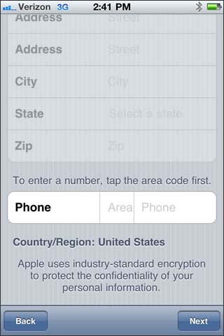 Enter phone number then Next