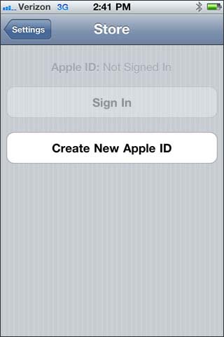 Create New Apple Id