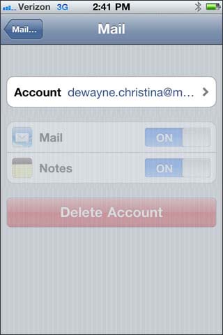 select account