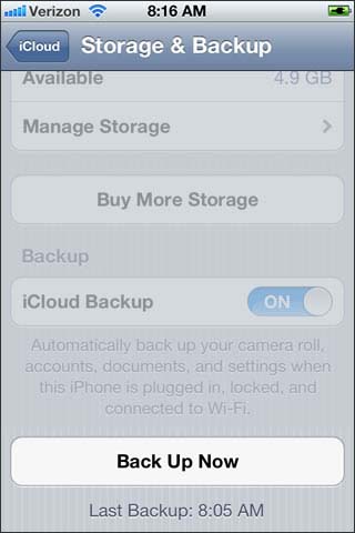 Backup Now