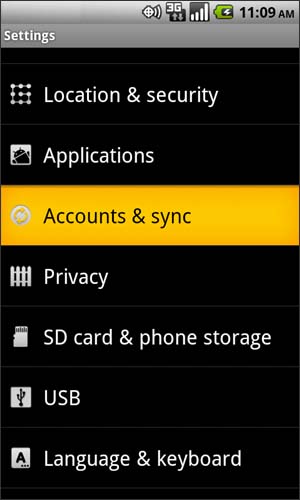 Accounts & sync