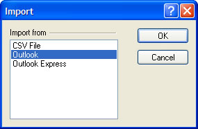 Select import source