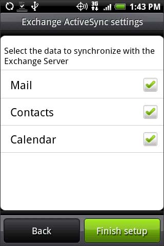 Exchange username / password