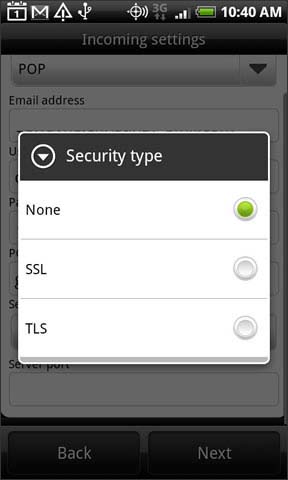 Security type select