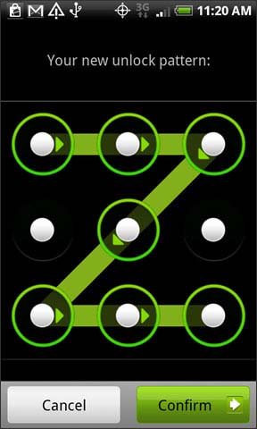 Redraw unlock pattern