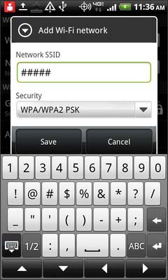 Enter the Network SSID
