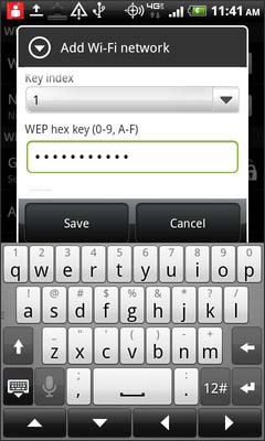 Enter the password or hex key then select Save