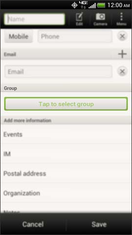 Group drop down