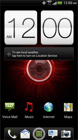 Home screen, Applications