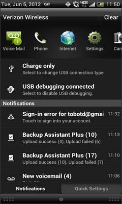 Select the ongoing USB connection type