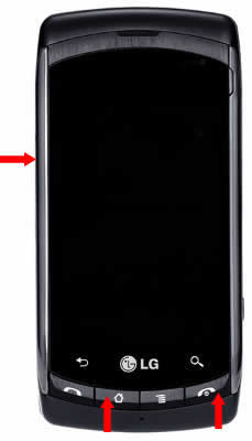 With the device powered off, press and hold the volume (up or down), home and pwr keys simultaneously