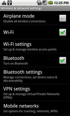 Touch Wi-Fi settings