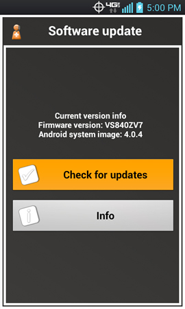 Software Update with Check for updates