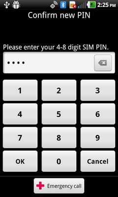 Re-enter the PIN then select OK