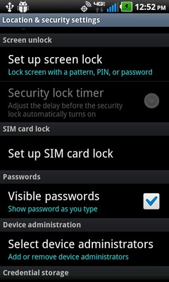 Select Set up SIM card lock