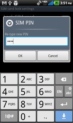 Re-enter the new PIN then select OK