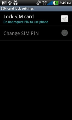 Select Lock SIM card