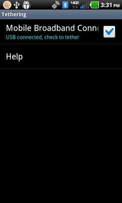 Select Mobile Broadband Connection