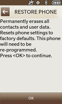 Confirm Restore Phone