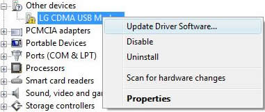Update driver step 1