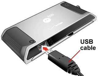 Connect USB cable