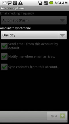 Amount to synchronize