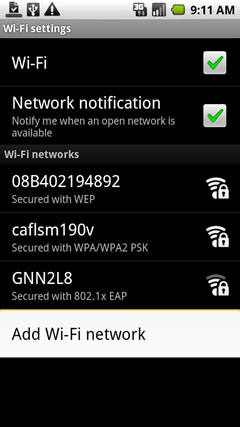 Add Wi-FI netowrk