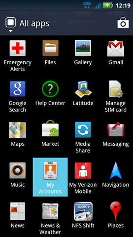 Applications with My Accounts