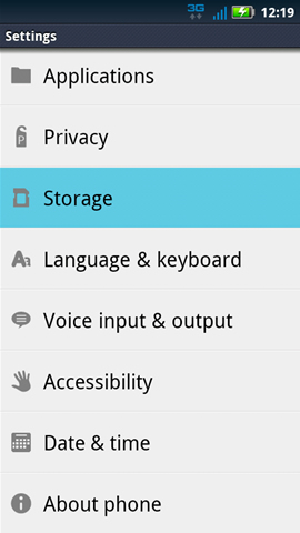 Settings with Storage