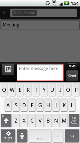 Enter message