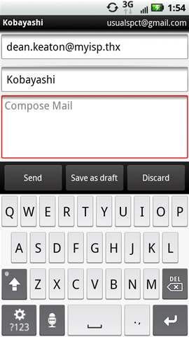 Compose message with Compose Mail field