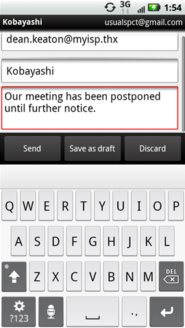 Enter message