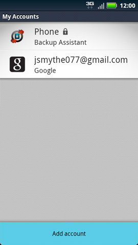 My Accounts, Add account