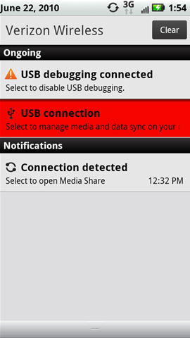 Notifications with USB Connection