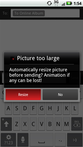 Picture too large prompt with Resize