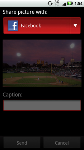 Share picture with drop down menu