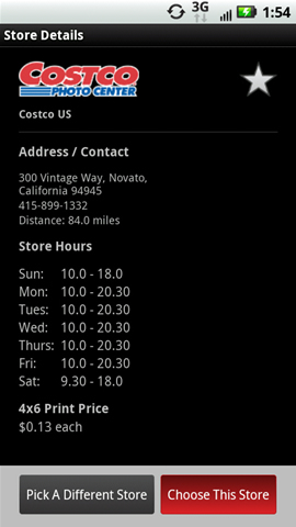 Store Details with Choose This Store