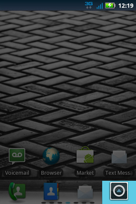 Home screen with Applications menu