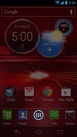 Home screen with Apps