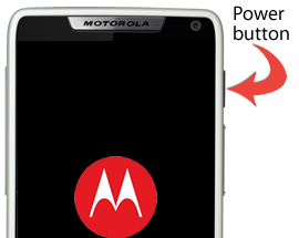 Power button with Motorola logo