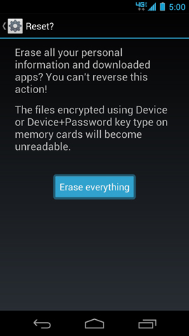 Erase everything