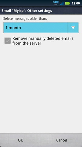 Delete message older than drop down menu