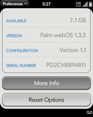 Touch Reset Options