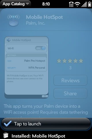 Launch Mobile Hotspot