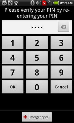 Re-enter the PIN then select OK