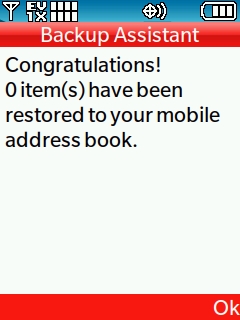 Confirmating the restore is complete