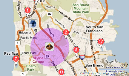 Locate then click the desired location icon